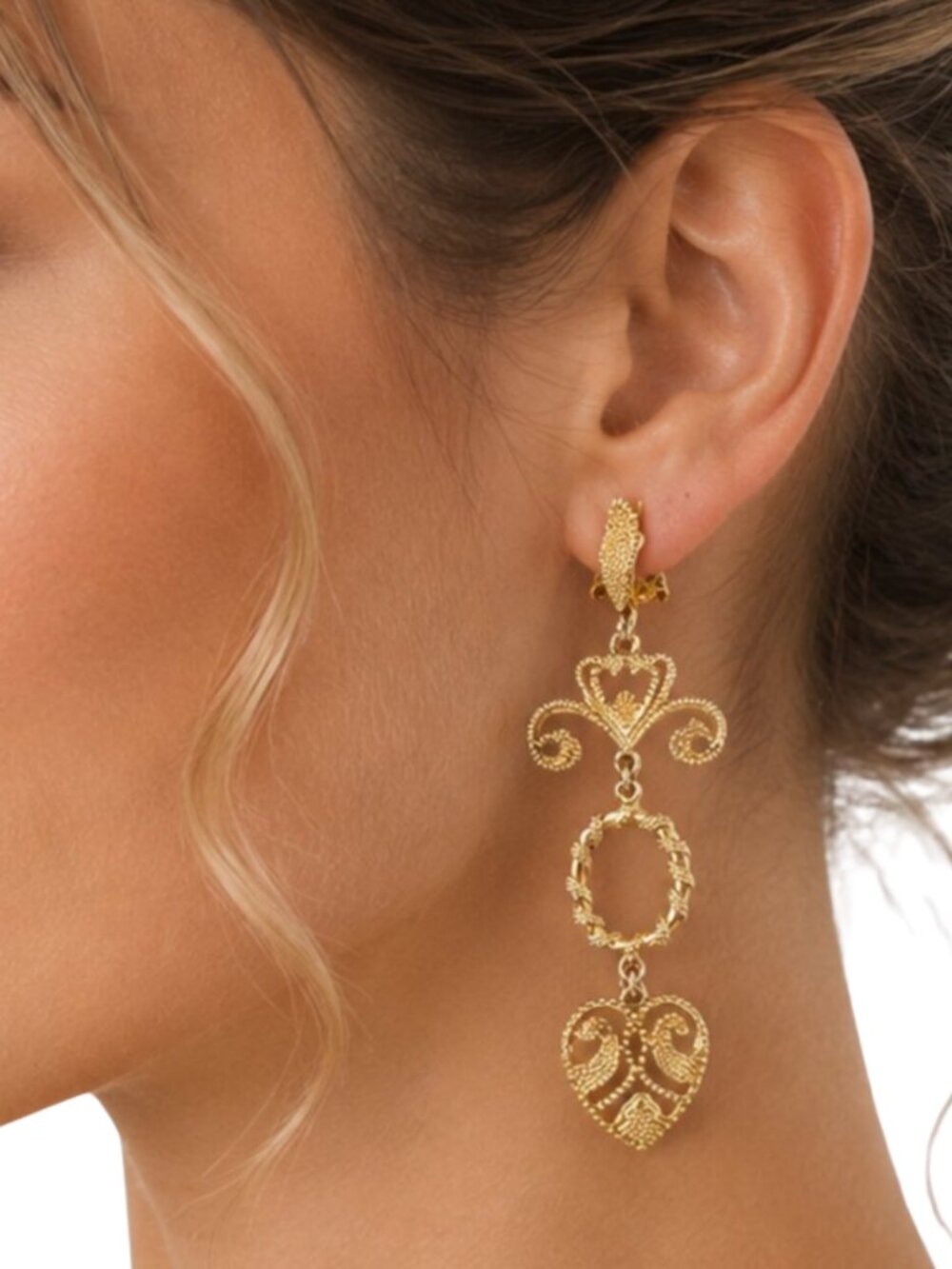 Vintage 1990s Large Dangle Earrings